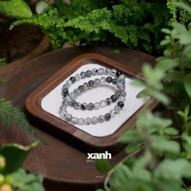 Vòng tay 6 li đá phong thủy thiên nhiên – May mắn cho ngày thường Xanh Jewelry