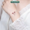 Vòng tay bạc 925 nữ mix hạt đá phong thủy, charm bi bóng, treo nơ xinh – giảm còn 520.000₫ 3
