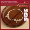 Vòng tay bạc 925 nữ nơ Coquette 6 đá phong thủy tự nhiên – Charm xinh xắn Jew40