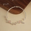 Vòng tay bạc 925 nữ nơ Coquette 6 đá phong thủy tự nhiên – Charm xinh xắn Jew40 2