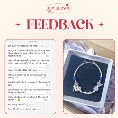 Vòng tay bạc 925 nữ nơ Coquette 6 đá phong thủy tự nhiên – Charm xinh xắn Jew40 3 Vòng tay bạc 925 nữ nơ Coquette 6 đá phong thủy tự nhiên – Charm xinh xắn Jew40 3