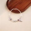 Vòng tay bạc 925 nữ nơ Coquette 6 đá phong thủy tự nhiên – Charm xinh xắn Jew40 6