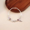 Vòng tay bạc 925 nữ nơ Coquette 6 đá phong thủy tự nhiên – Charm xinh xắn Jew40 10
