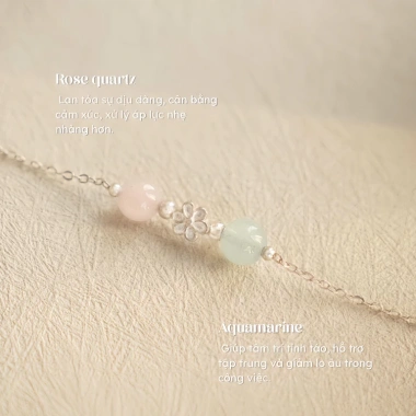 Vòng tay bạc 925 nữ YOUCHARM mix đôi đá phong thủy & charm hoa xinh xắn - Giá chỉ 719.000₫ 2 Vòng tay bạc 925 nữ YOUCHARM mix đôi đá phong thủy & charm hoa xinh xắn - Giá chỉ 719.000₫ 2