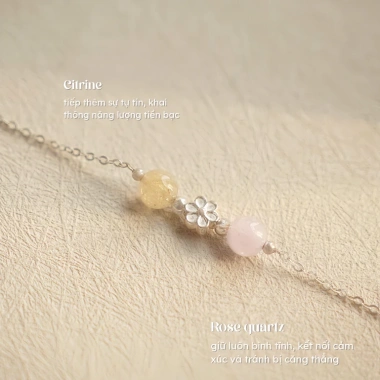 Vòng tay bạc 925 nữ YOUCHARM mix đôi đá phong thủy & charm hoa xinh xắn - Giá chỉ 719.000₫ 3 Vòng tay bạc 925 nữ YOUCHARM mix đôi đá phong thủy & charm hoa xinh xắn - Giá chỉ 719.000₫ 3