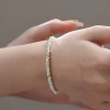 Vòng tay bạc 999 Pure kiểu Pháp cổ Handmade cuộn xoắn cho nam nữ 4