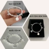 Vòng tay Bạc khắc tên và ngày sinh nhật cho bé gái 2-8 tuổi - Quà sang trọng Lắc Cỏ 4 lá VT050