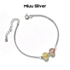 Vòng tay bạc Miuu - Lắc tay nữ phong thủy 2 charm bi, giảm 22% chỉ 301.000đ