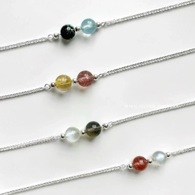 Vòng tay bạc Miuu - Lắc tay nữ phong thủy 2 charm bi, giảm 22% chỉ 301.000đ