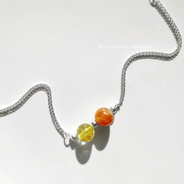 Vòng tay bạc Miuu - Lắc tay nữ phong thủy 2 charm bi, giảm 22% chỉ 301.000đ