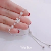 Vòng tay bạc nữ đẹp, lắc tay hoa dây rút cao cấp TUNA SILVER Chuẩn bạc, giá 499k 4