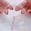 Vòng tay bạc nữ đẹp, lắc tay hoa dây rút cao cấp TUNA SILVER Chuẩn bạc, giá 499k 8