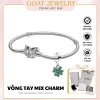 Vòng tay bạc nữ Lucky Cỏ 4 lá xanh May mắn phong thủy, hộp sang trọng, chỉ 600k 9