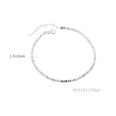 Vòng tay bạc nữ MATERA S925 – Hạt bạc vỡ cao cấp, phong cách Minimalism sang trọng 10 Vòng tay bạc nữ MATERA S925 – Hạt bạc vỡ cao cấp, phong cách Minimalism sang trọng 10