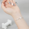 Vòng tay bạc nữ S925 Viễn Chí Bảo MT01 cỏ bốn lá đá mã não may mắn giảm giá 6