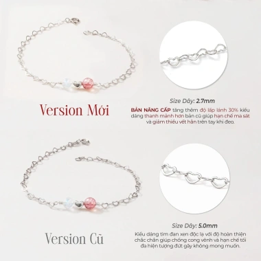 Vòng Tay Bạc Nữ SINCERA BELOVED 925 - Đá Phong Thủy Mix Charm - Giá 349k 2
