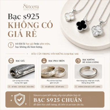 Vòng Tay Bạc Nữ SINCERA BELOVED 925 - Đá Phong Thủy Mix Charm - Giá 349k 6