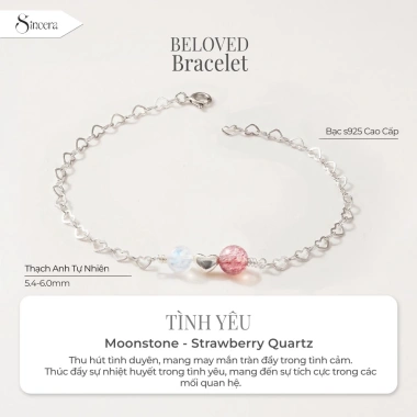 Vòng Tay Bạc Nữ SINCERA BELOVED 925 - Đá Phong Thủy Mix Charm - Giá 349k 9