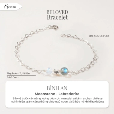 Vòng Tay Bạc Nữ SINCERA BELOVED 925 - Đá Phong Thủy Mix Charm - Giá 349k 10
