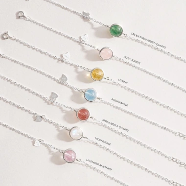 Vòng Tay Bạc Nữ SINCERA TIMELESS - Đá Phong Thủy Mix Charm s925, Lắc Bạc Năng Lượng, Giá ưu đãi 490k 3