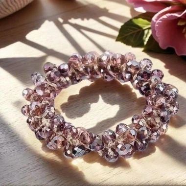 Vòng tay buộc tóc pha lê lấp lánh, đàn hồi – quà tặng hoàn hảo cho cô gái, chỉ 46.900 VND 7