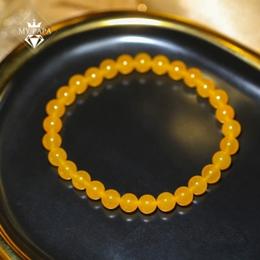 Vòng tay Chalcedony Vàng Brazil MYPAPA MV279 - Đá phong thủy chiêu tài, chỉ 128.000₫ 2