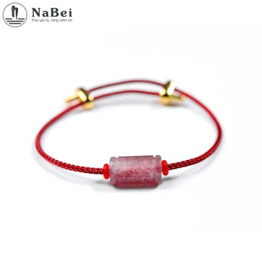 Vòng Tay Charm Thạch Anh Dâu NB198 Phong Thủy NaBei Mộc Hỏa Thổ Nam Nữ Giá 600k 2