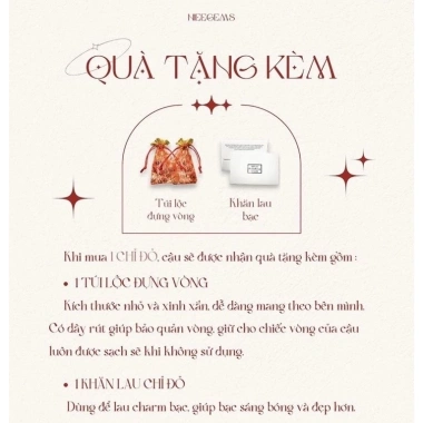 Vòng tay chỉ đỏ mix bi bạc LYA handmade dây lụa xoắn - May mắn cho người lớn và trẻ em, giảm còn 99.000₫