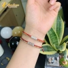 Vòng tay chỉ tông đỏ ngũ sắc kiểu Tibet ống trụ khắc chú bình an may mắn DIY Tuệ Lâm - Giá ưu đãi 75.000 VND 2