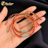 Vòng tay chỉ tông đỏ ngũ sắc kiểu Tibet ống trụ khắc chú bình an may mắn DIY Tuệ Lâm - Giá ưu đãi 75.000 VND 3