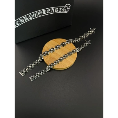 Vòng tay Chrome HEARTS Bạc 925 Hoa Chữ Thập Vintage Punk Rock - Phong cách Hip Hop, quà tặng 1.976, giá chỉ 495.000 VND 8