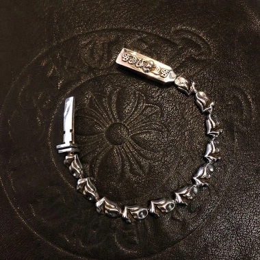 Vòng Tay Chrome HEARTS Bạc 925 Lưỡi Lớn Cán Đá Mỏng Punk Rock Phụ Kiện Hip Hop Quà Tặng Ngày Lễ Tình Nhân