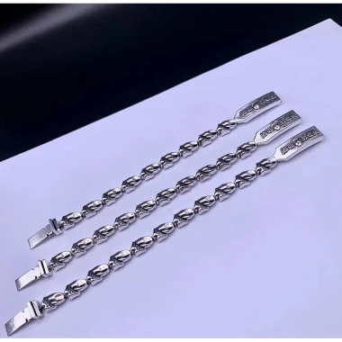 Vòng Tay Chrome HEARTS Bạc 925 Lưỡi Lớn Cán Đá Mỏng Punk Rock Phụ Kiện Hip Hop Quà Tặng Ngày Lễ Tình Nhân