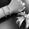 Vòng Tay Chrome HEARTS Bạc 925 Lưỡi Lớn Cán Đá Mỏng Punk Rock Phụ Kiện Hip Hop Quà Tặng Ngày Lễ Tình Nhân 9