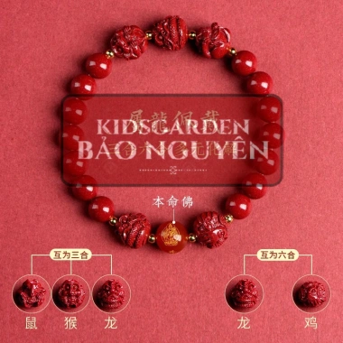 Vòng Tay Chu Sa Bổn Mệnh 12 Con Giáp - Tam Hợp Lục Hợp Phật - Giá ưu đãi 39.000đ