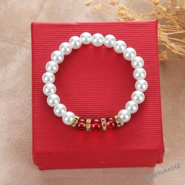 Vòng tay chuỗi hạt ngọc trai đính hoa cúc nhỏ, thời trang nữ, giảm giá 22% chỉ 25.025₫