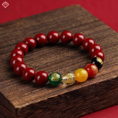 Vòng Tay Cinnabar Pixiu Cổ Điển Hạt Lắc - Quà Tặng Nam Nữ Bùa Trang Sức Tự Nhiên, Giá Ưu Đãi 24.300₫