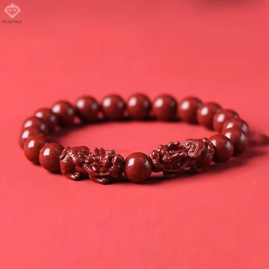Vòng Tay Cinnabar Pixiu Cổ Điển Hạt Lắc - Quà Tặng Nam Nữ Bùa Trang Sức Tự Nhiên, Giá Ưu Đãi 24.300₫