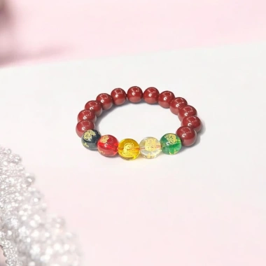 Vòng tay đá chu sa hồng may mắn tài lộc - giảm giá 35.500₫, phong thủy tăng thịnh vượng, quà tặng nữ