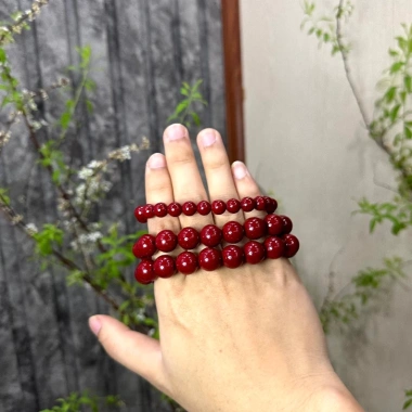 Vòng tay đá chu sa hồng may mắn tài lộc - giảm giá 35.500₫, phong thủy tăng thịnh vượng, quà tặng nữ