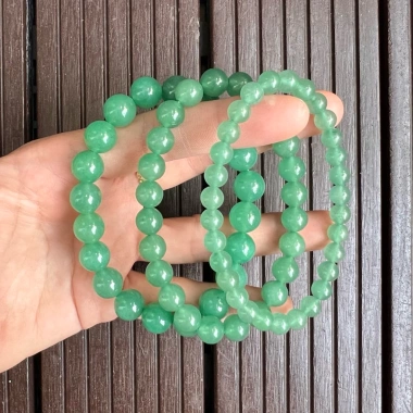 Vòng tay đá Green Aventurine 6-10mm thiên nhiên phong thủy năng lượng 199.000₫