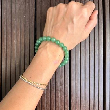 Vòng tay đá Green Aventurine 6-10mm thiên nhiên phong thủy năng lượng 199.000₫ 6