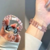 Vòng tay đá mắt mèo Đàn Hồi cho iWatch S8/7/6/SE/5 - Đính hạt, phù hợp 40-45mm