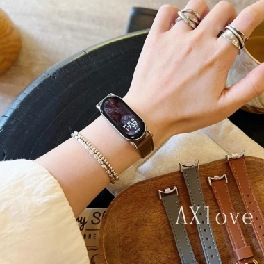 Vòng tay da mỏng cho Xiao Mi Band 10-3, dây đeo tương thích Mi Band 8/9, giá 79.200₫