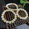 Vòng tay đá thạch anh giả Hetian màu trắng ngọc, hạt 6-12mm, thiết kế tinh tế, giá ưu đãi 287.484 VND 2