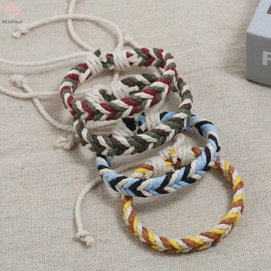 Vòng Tay Dây Bện Thủ Công Nhiều Màu Sắc Điều Chỉnh Độc Đáo Cho Cặp Đôi - Giá 34.430₫