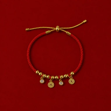 Vòng Tay Dây Đỏ May Mắn – Charm Nhỏ Thanh Lịch, Thiết Kế Tinh Tế, Giá 108.000đ