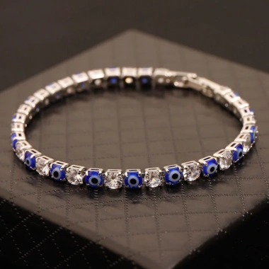 Vòng Tay Dây Xích Tennis Mắt Quỷ Zircon Nam - Phong Cách Cặp Đôi, 102.484₫ 3