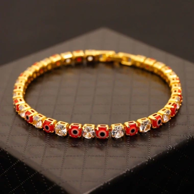 Vòng Tay Dây Xích Tennis Mắt Quỷ Zircon Nam - Phong Cách Cặp Đôi, 102.484₫ 5