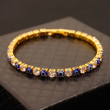Vòng Tay Dây Xích Tennis Mắt Quỷ Zircon Nam - Phong Cách Cặp Đôi, 102.484₫ 6